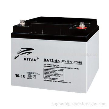 Rechargeable Sealed Lead-acid Battery with 12V Nominal Voltage and 45Ah Capacity